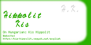hippolit kis business card